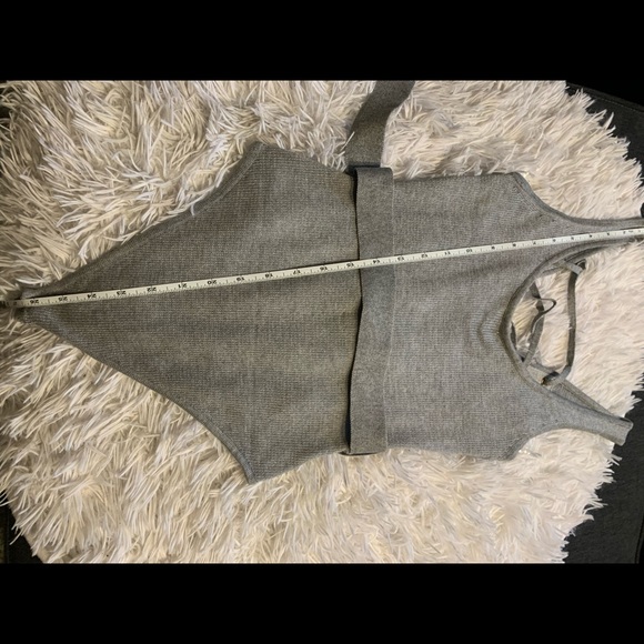 Gray laced up bodysuit with waist belt 2 (S) avail - Picture 12 of 13